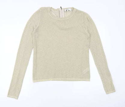 Womens UK Size 8 NEXT Gold Pullover Jumper