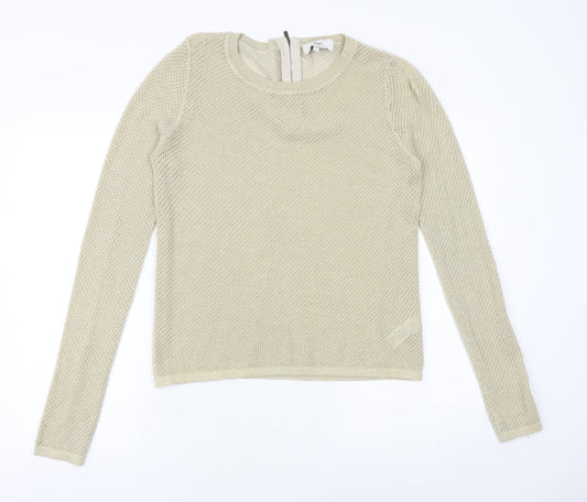 Womens UK Size 8 NEXT Gold Pullover Jumper