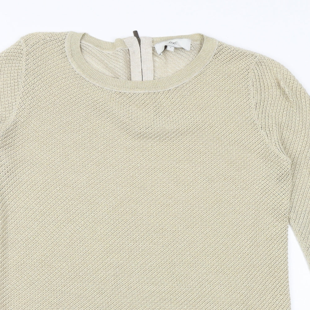 Womens UK Size 8 NEXT Gold Pullover Jumper