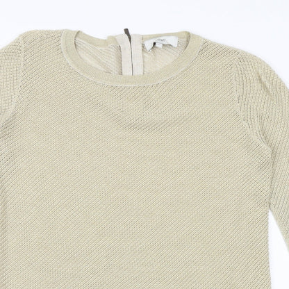 Womens UK Size 8 NEXT Gold Pullover Jumper