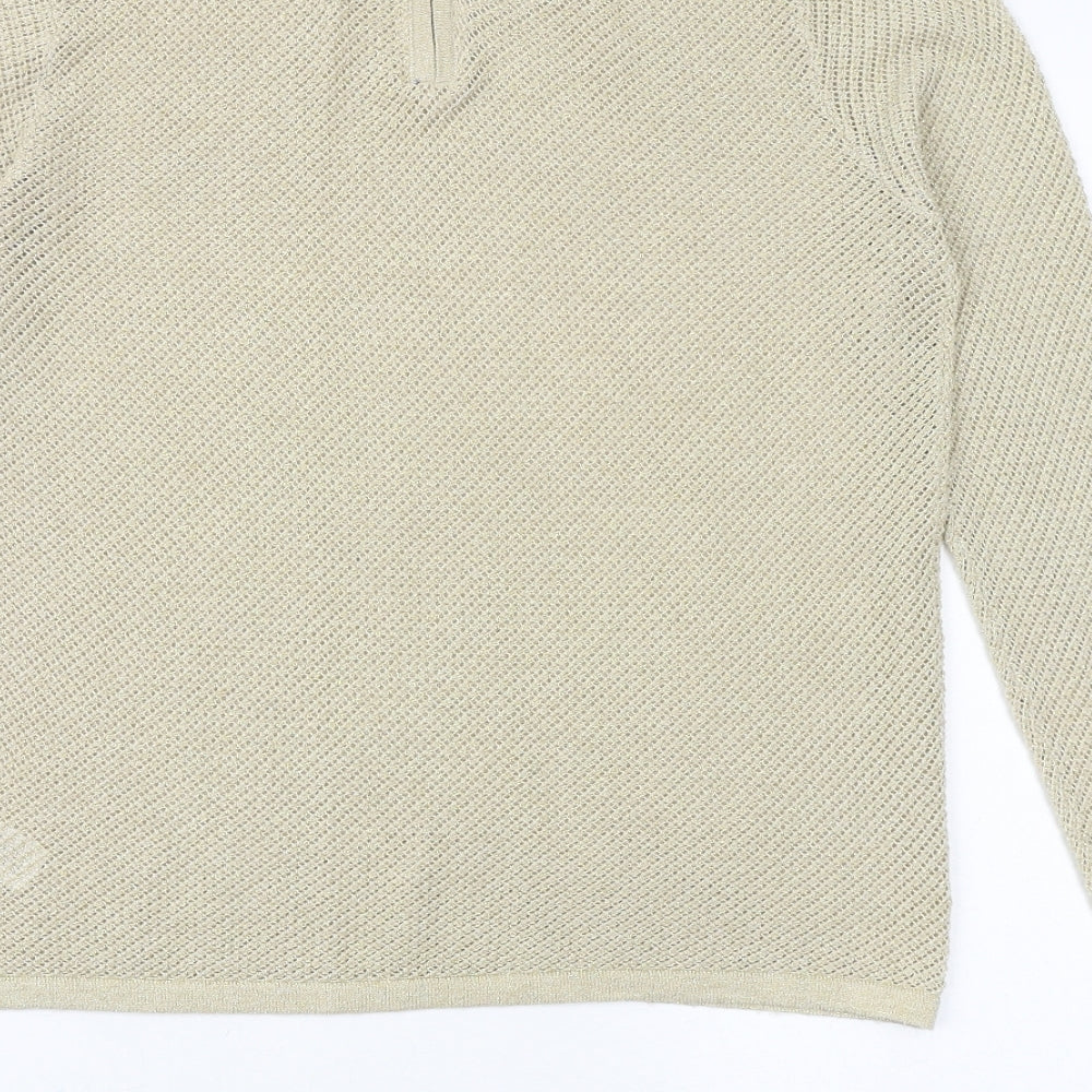 Womens UK Size 8 NEXT Gold Pullover Jumper