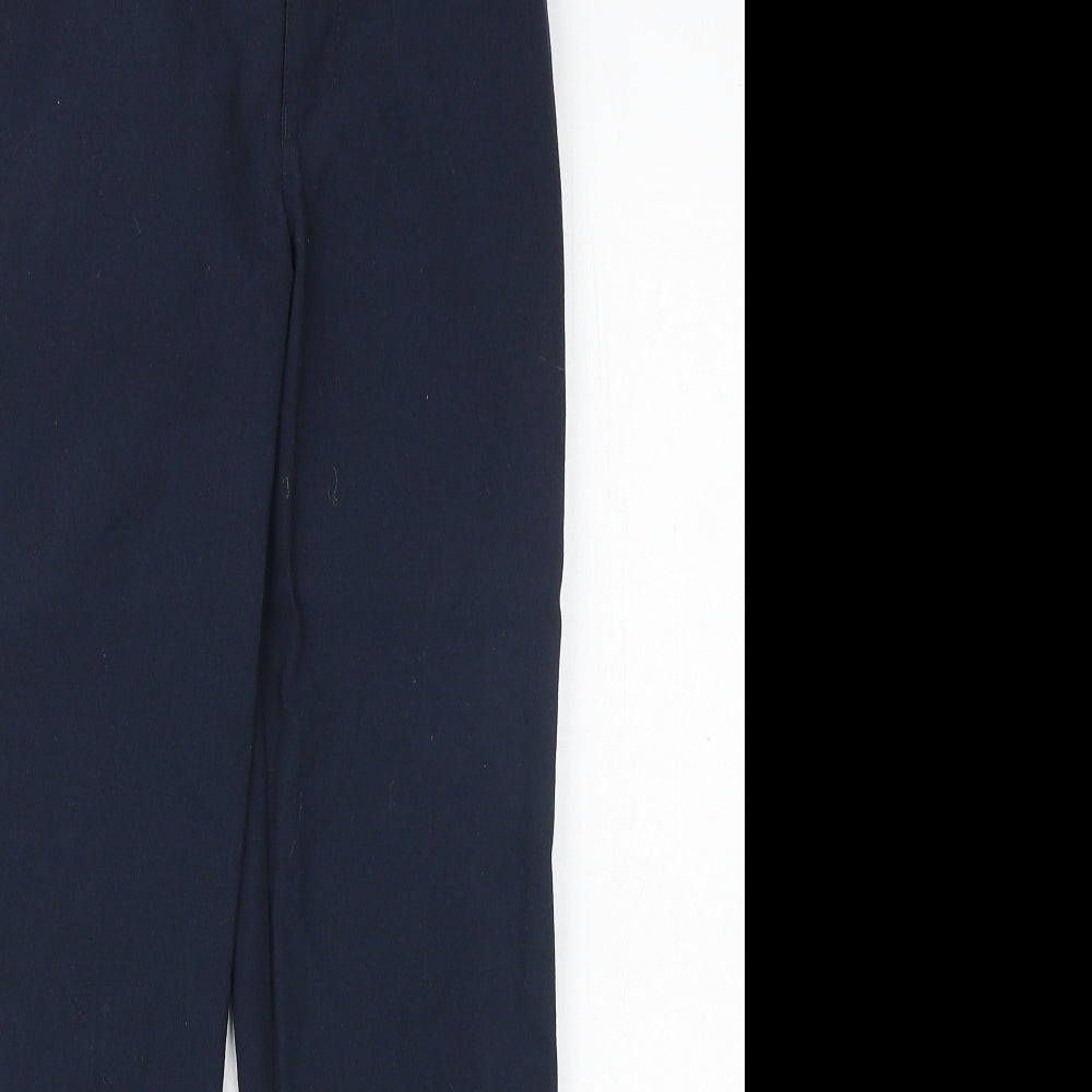 Marks and Spencer Boys Blue Viscose Dress Pants Trousers Size 8-9 Years Regular Zip