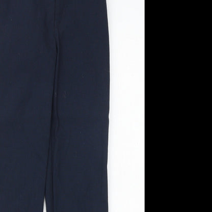 Marks and Spencer Boys Blue Viscose Dress Pants Trousers Size 8-9 Years Regular Zip