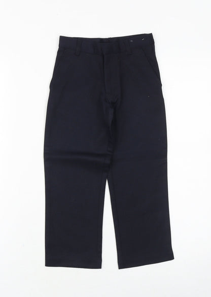 George Boys Blue Viscose Dress Pants Trousers Size 4-5 Years Regular Zip