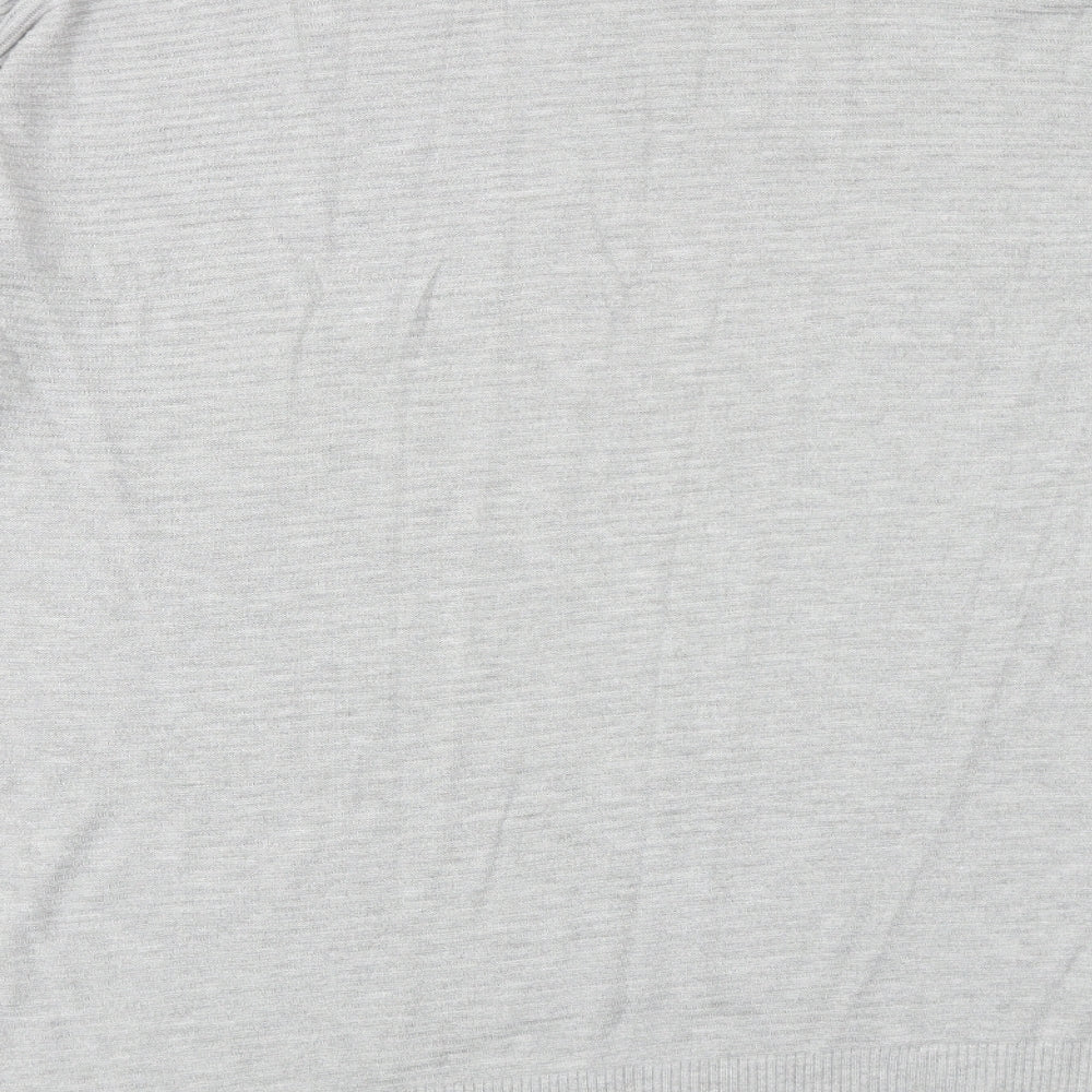 Primark Womens Grey Mock Neck Acrylic Pullover Jumper Size M