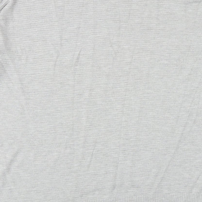 Primark Womens Grey Mock Neck Acrylic Pullover Jumper Size M