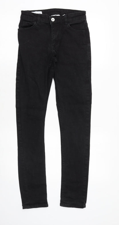 COLLUSION Mens Black Cotton Skinny Jeans Size 26 in Slim Zip