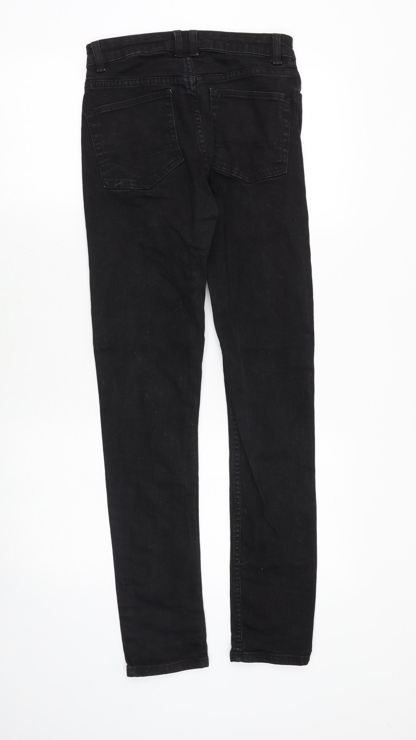 COLLUSION Mens Black Cotton Skinny Jeans Size 26 in Slim Zip