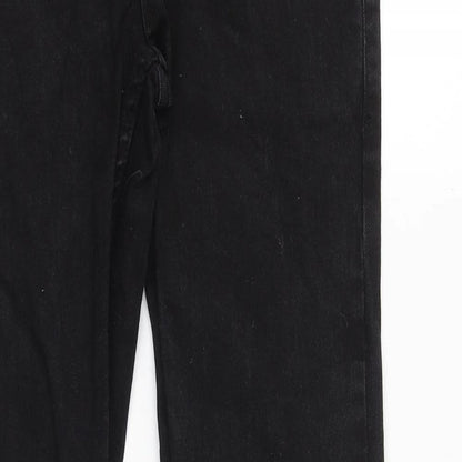 COLLUSION Mens Black Cotton Skinny Jeans Size 26 in Slim Zip