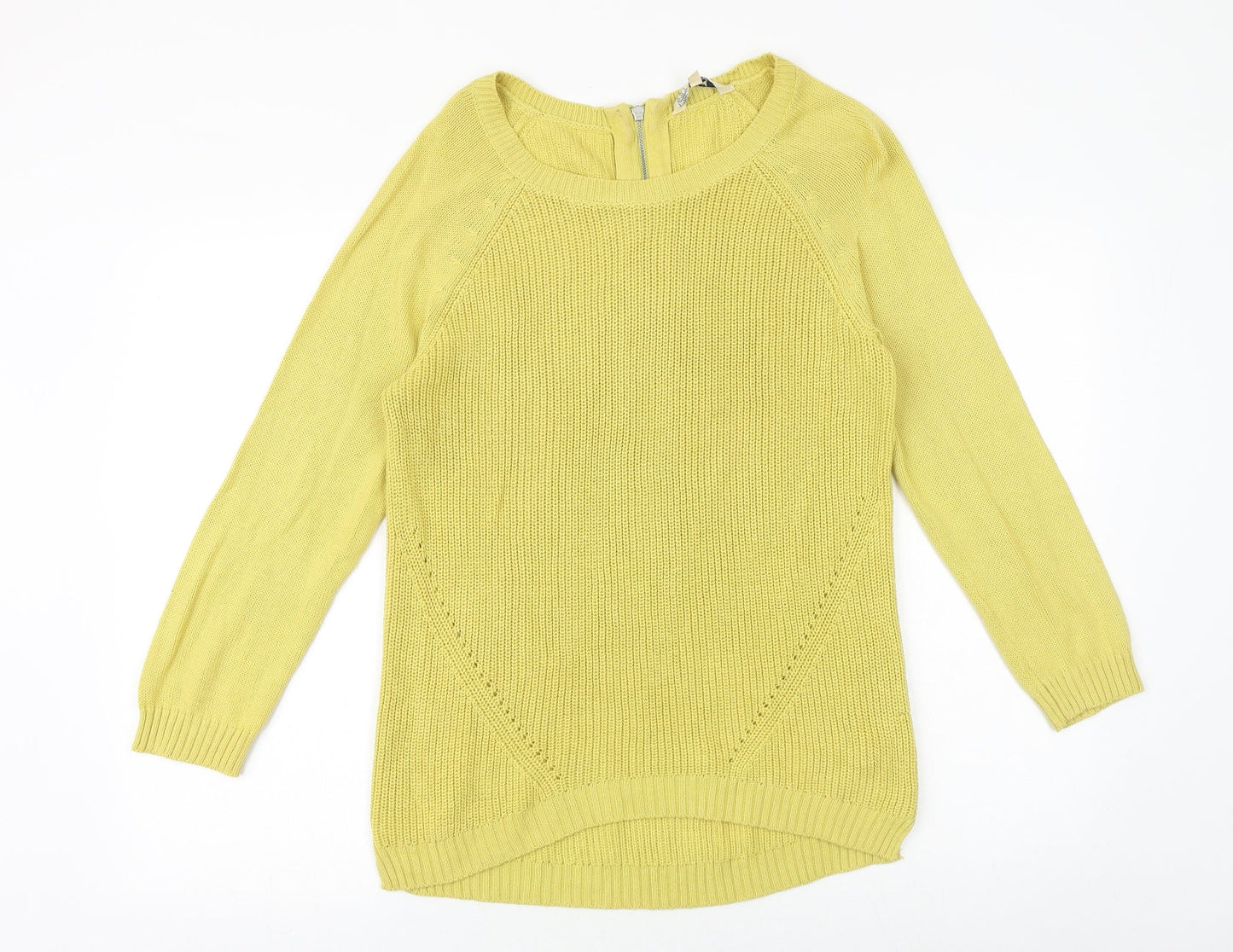Womens UK Size 14 M&Co Yellow Pullover Jumper