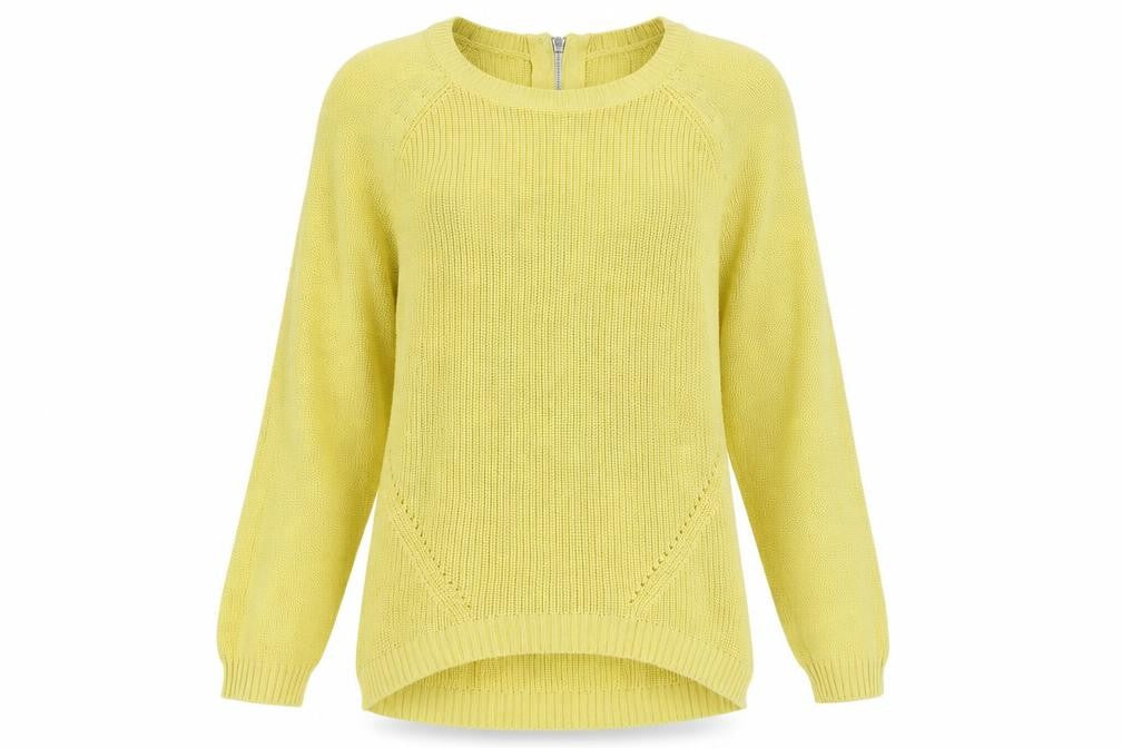 Womens UK Size 14 M&Co Yellow Pullover Jumper