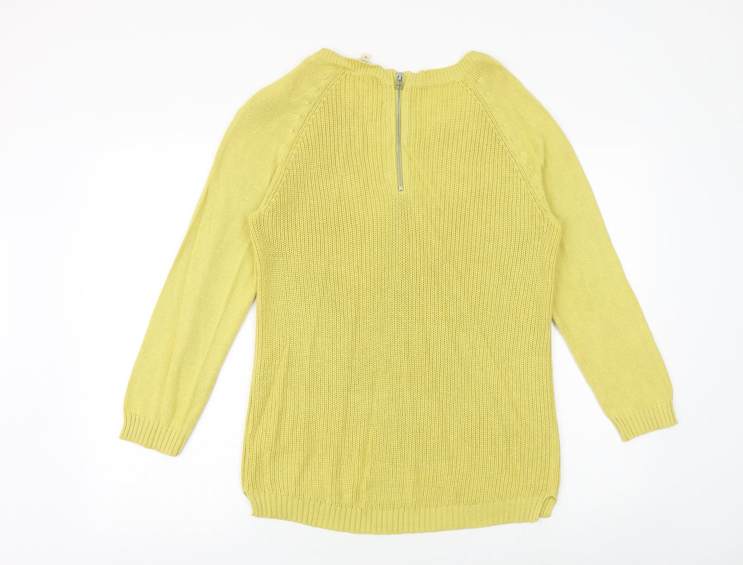 Womens UK Size 14 M&Co Yellow Pullover Jumper
