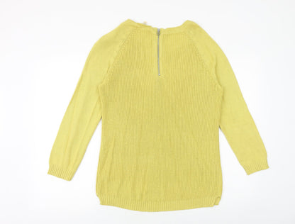 Womens UK Size 14 M&Co Yellow Pullover Jumper