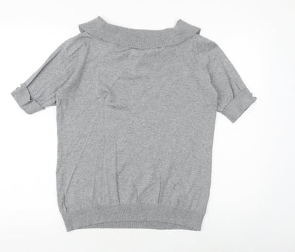 East 5th Womens Grey Round Neck Cotton Pullover Jumper Size L