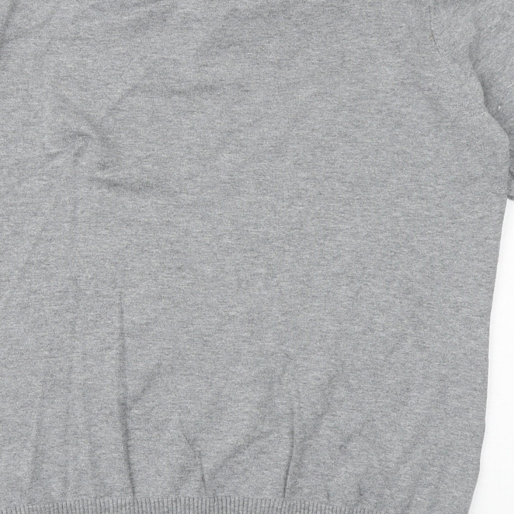 East 5th Womens Grey Round Neck Cotton Pullover Jumper Size L