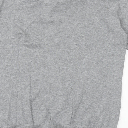 East 5th Womens Grey Round Neck Cotton Pullover Jumper Size L