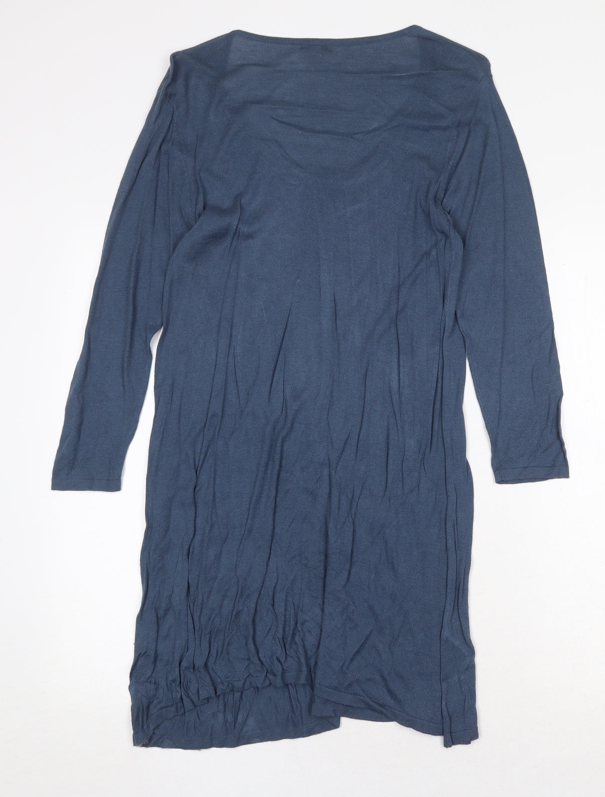 Adini Womens Blue Bamboo A-Line Size XS Scoop Neck Pullover