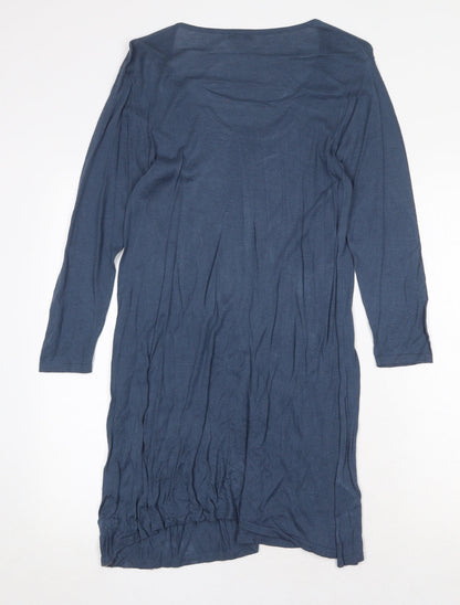 Adini Womens Blue Bamboo A-Line Size XS Scoop Neck Pullover