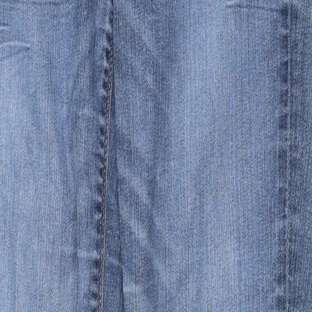 Express Jeans Womens Blue Cotton Straight Jeans Size 32 in Regular Zip