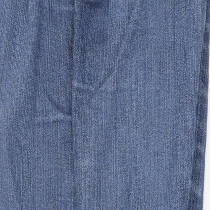 Express Jeans Womens Blue Cotton Straight Jeans Size 32 in Regular Zip