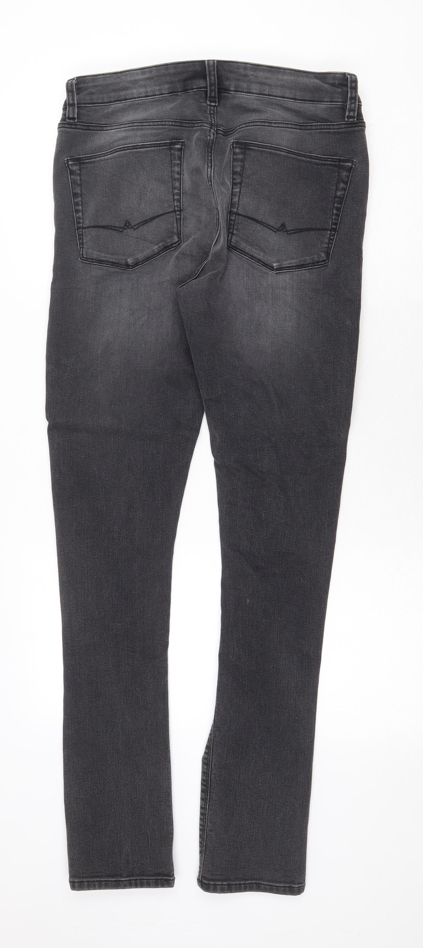 Womens UK Size 32 in Preworn Regular Fit Skinny Grey Jeans