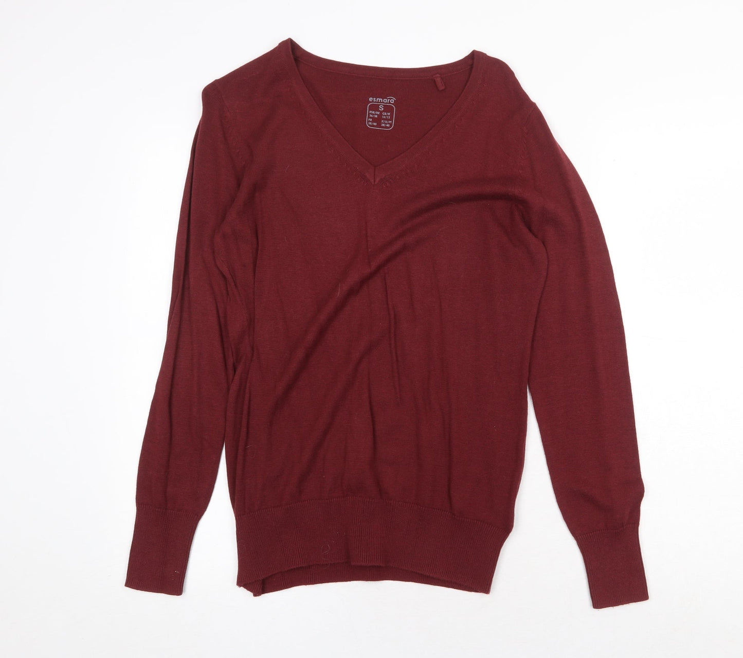 Womens UK Size S ESMARA Red Pullover Jumper