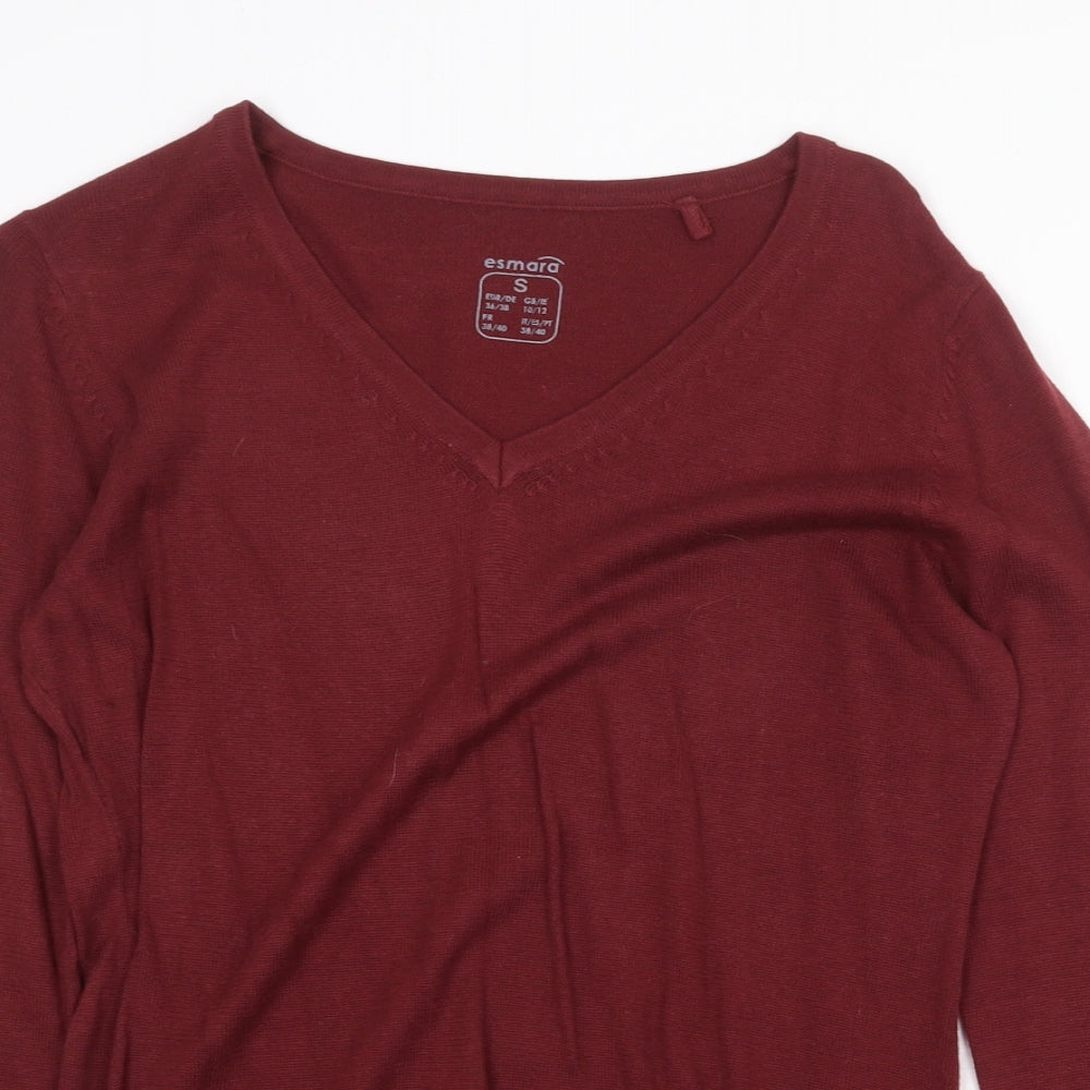 Womens UK Size S ESMARA Red Pullover Jumper
