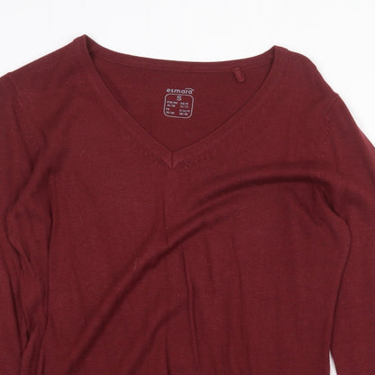 Womens UK Size S ESMARA Red Pullover Jumper