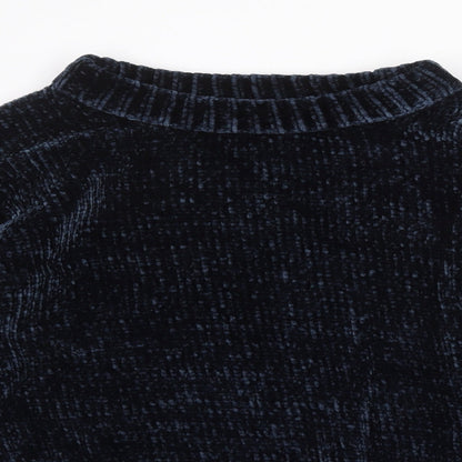 Marks and Spencer Womens Blue Round Neck Polyester Pullover Jumper Size M