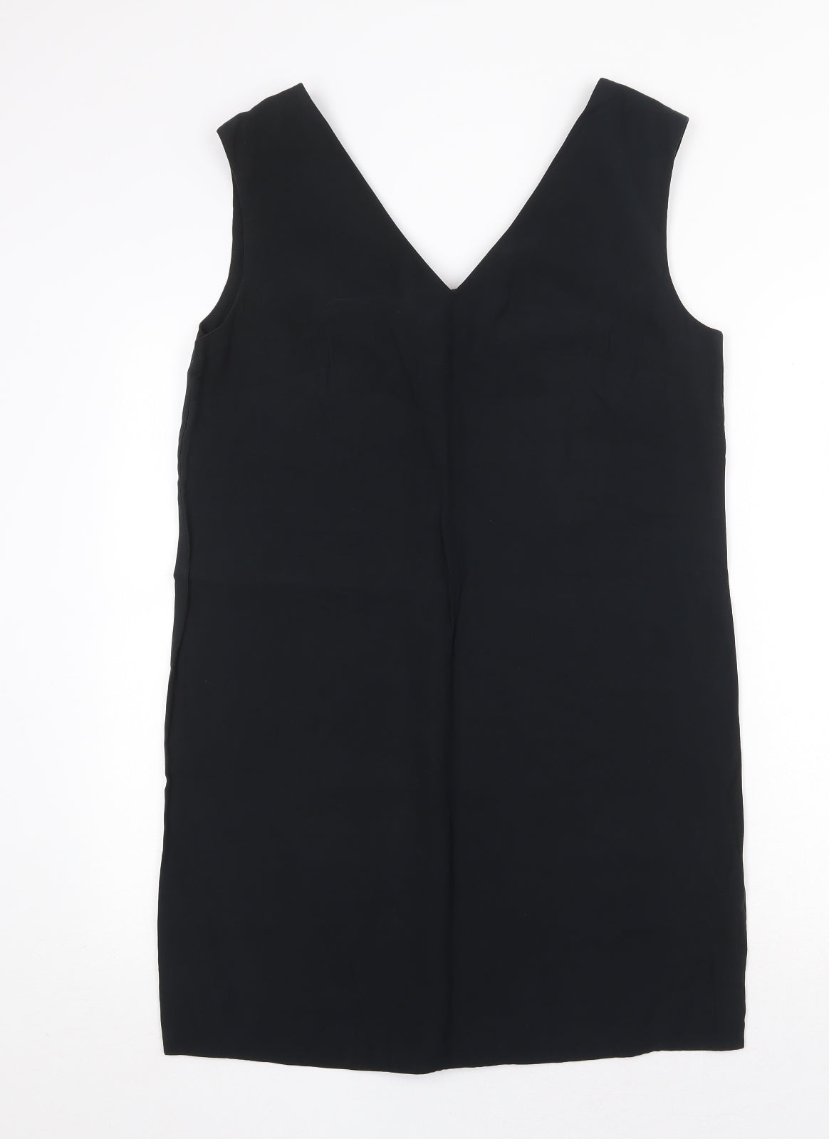 Mango Womens Black Viscose Shift Size M V-Neck Pullover
