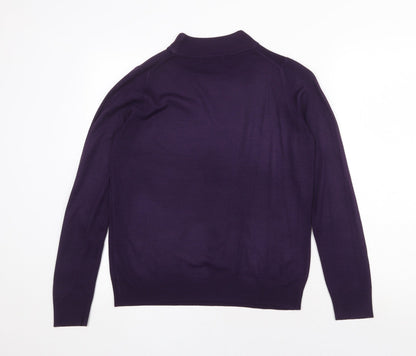 Womens UK Size 10 Garfield & Marks Purple Pullover Jumper