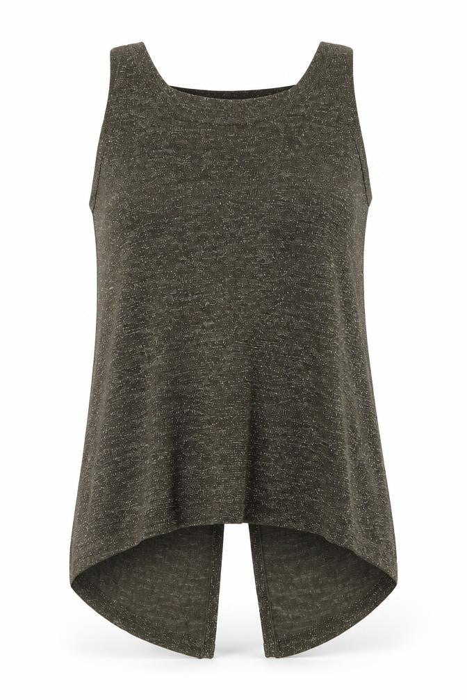 Womens UK Size 8 River Island Green Basic Tank