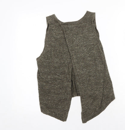 Womens UK Size 8 River Island Green Basic Tank