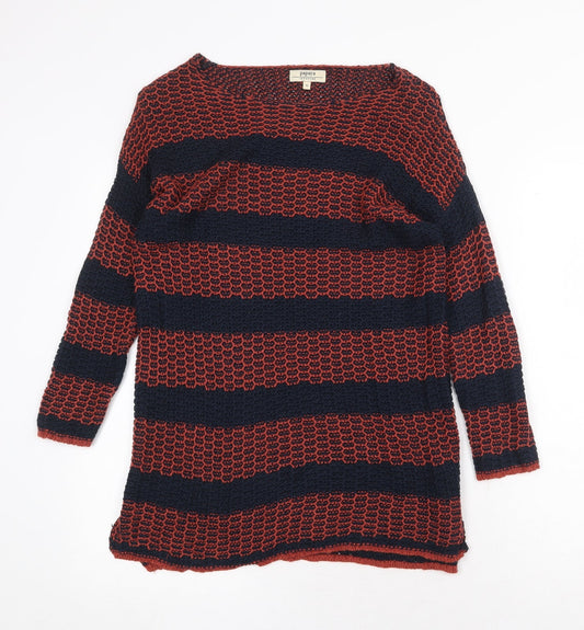 Womens UK Size S Papaya Orange Pullover Jumper
