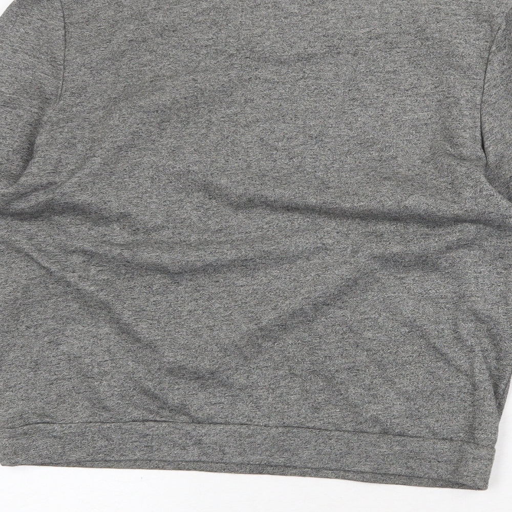 H&M Womens Grey Cotton Pullover Sweatshirt Size M Pullover - Heart Detail