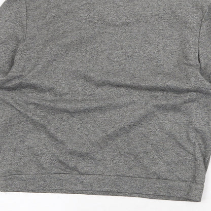 H&M Womens Grey Cotton Pullover Sweatshirt Size M Pullover - Heart Detail