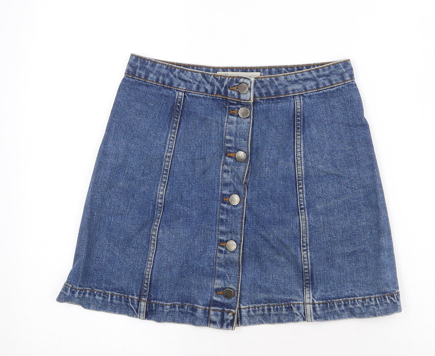 Womens UK Size 26 in Topshop Mini Denim Skirt