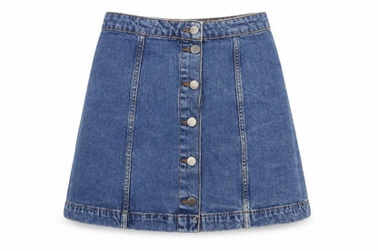 Womens UK Size 26 in Topshop Mini Denim Skirt