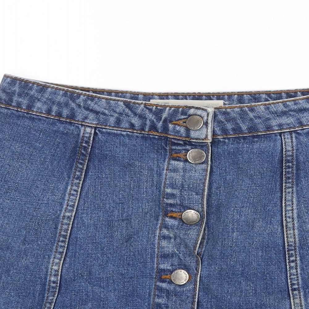 Womens UK Size 26 in Topshop Mini Denim Skirt