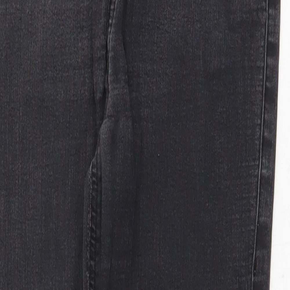 Topshop Womens Grey Cotton Skinny Jeans Size 28 in Regular Zip