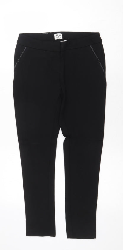 SC Montreal Womens Black Viscose Trousers Size 28 in Regular Zip