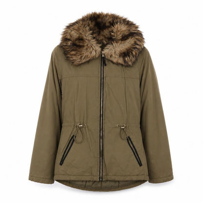 Womens UK Size 6 Papaya Green Parka Coat