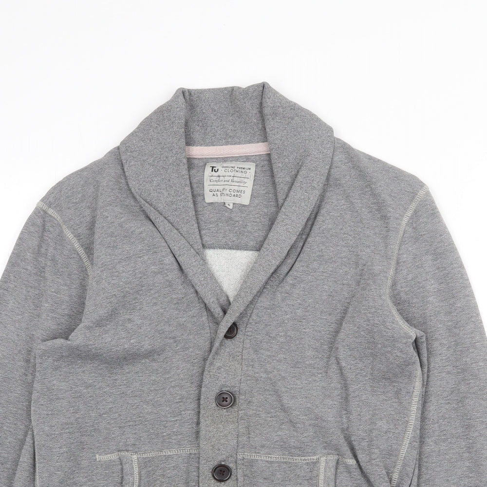 TU Womens Grey Jacket Size S Button