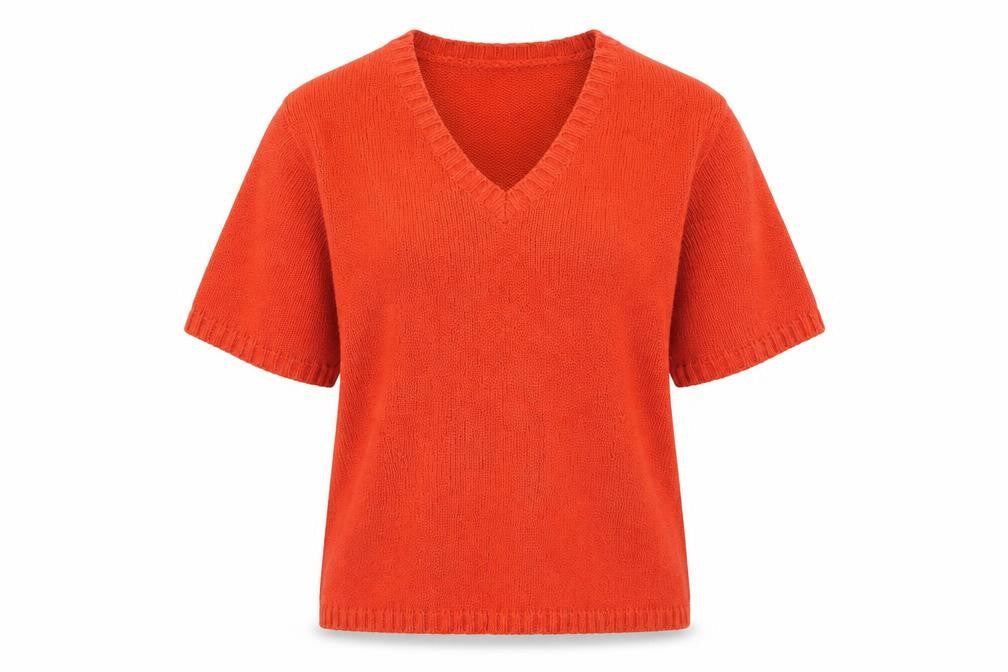 Womens UK Size 14 Essentials Orange Pullover Jumper