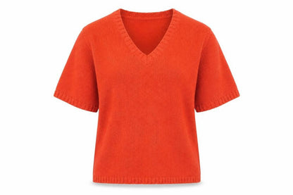 Womens UK Size 14 Essentials Orange Pullover Jumper