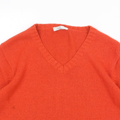 Womens UK Size 14 Essentials Orange Pullover Jumper
