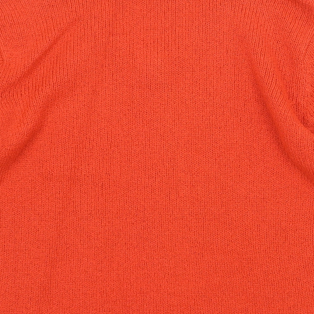 Womens UK Size 14 Essentials Orange Pullover Jumper