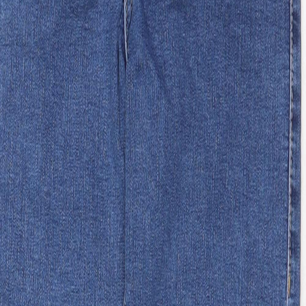 Topshop Womens Blue Cotton Skinny Jeans Size 26 in Regular Zip