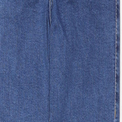 Topshop Womens Blue Cotton Skinny Jeans Size 26 in Regular Zip