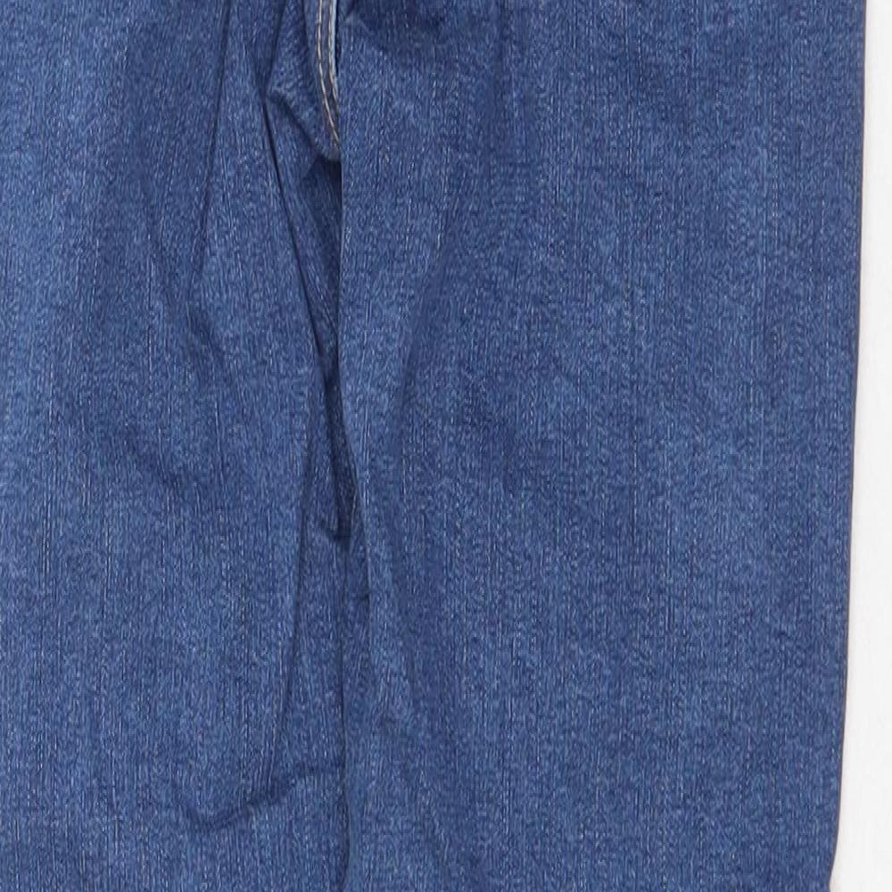 Topshop Womens Blue Cotton Skinny Jeans Size 26 in Regular Zip